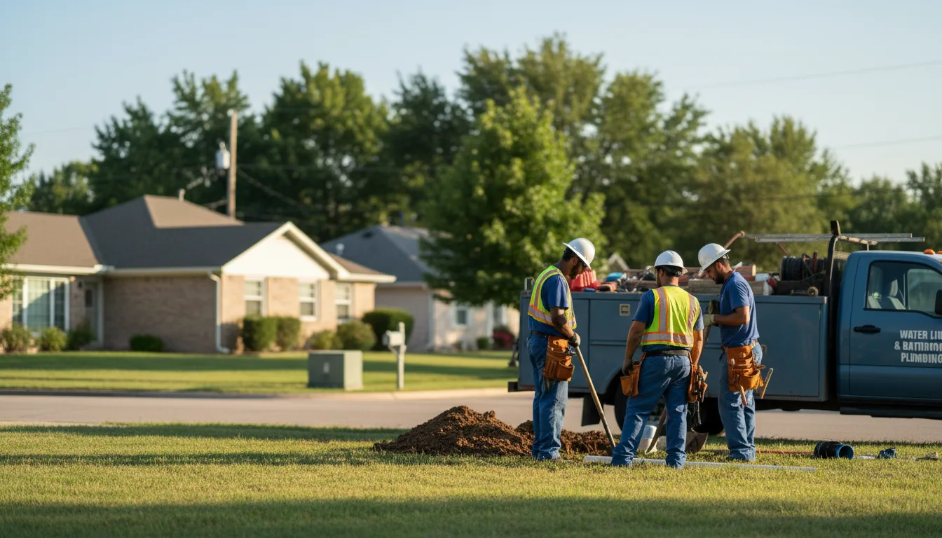 Residential water line and bathroom plumbing service in Moravia, IA
